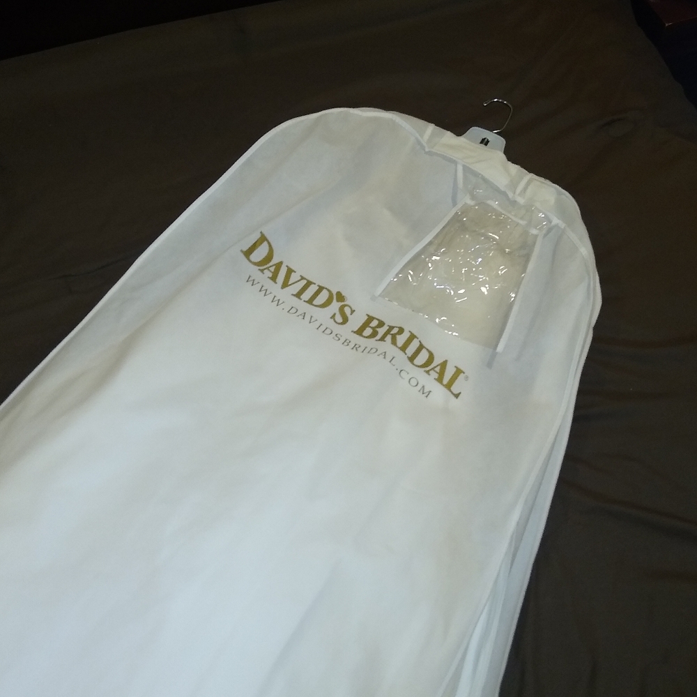 Wedding dress and garment bag